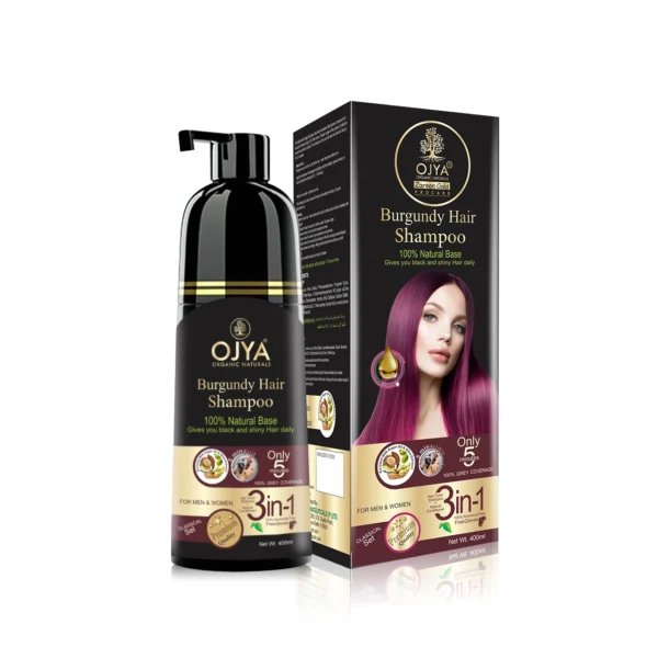 5 Minutes Burgundy Shampoo Liquid Hair Dye | OJYA Shop